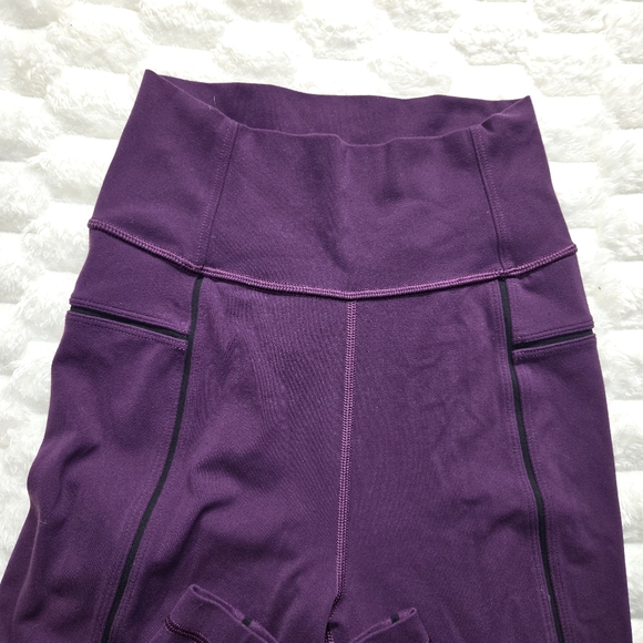 Lululemon Simply Bare Tight Darkest Magenta Sz 4 Nulu High Rise Yoga Full Length - Picture 3 of 6